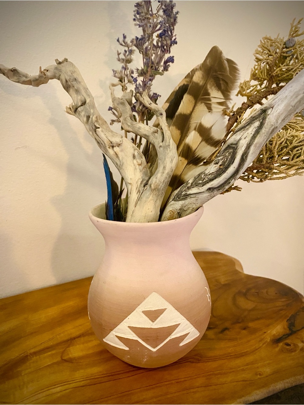 Vintage Handmade Signed Lakota Pottery Vase American Southwest